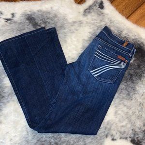 7 For All Mankind Dojo Wide Leg Flare Jeans 27